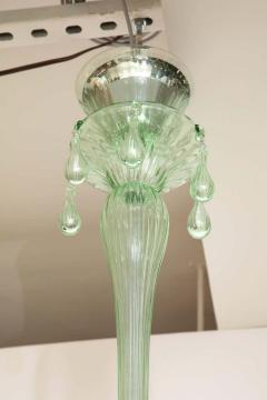  Venini Rare Green Murano Glass Chandelier in the Manner of Venini Italy 2019 - 1260425