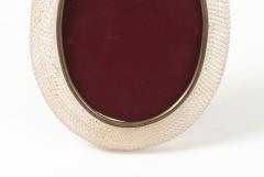  Venini Rare Oval Murano Glass with Gold Inclusions and Brass Picture Frame by Venini - 4417247
