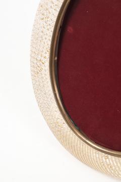  Venini Rare Oval Murano Glass with Gold Inclusions and Brass Picture Frame by Venini - 4417248