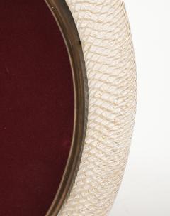  Venini Rare Oval Murano Glass with Gold Inclusions and Brass Picture Frame by Venini - 4417249