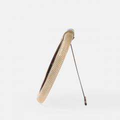  Venini Rare Oval Murano Glass with Gold Inclusions and Brass Picture Frame by Venini - 4417251