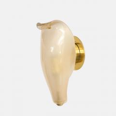  Venini Rare Pair of Petali Gold Leaf Murano Glass Sconces Model 5825 by Venini - 4236483
