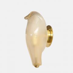  Venini Rare Pair of Petali Gold Leaf Murano Glass Sconces Model 5825 by Venini - 4236491