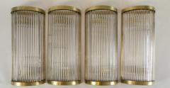 Venini Set of 2 Large Italian Brass Venini Style Wall Lights Contemporary - 3282328