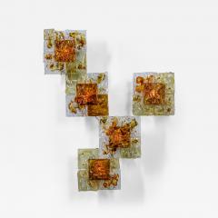  Venini Set of five Patchwork wall lights by Venini Italy 1970 - 2996962