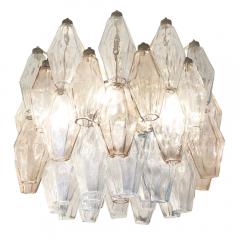  Venini Small Venini Poliedri Murano Glass Chandelier - 1573360