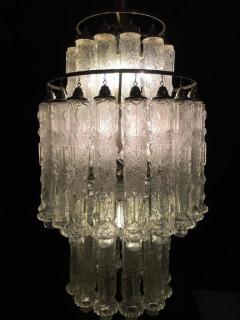  Venini Superb Italian Murano Chandelier Venini Style 1960s - 665854