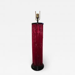  Venini UNUSUAL DRAMATIC RED TRONCHI MURANO GLASS LAMP BY VENINI - 807239
