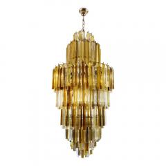  Venini VENINI SKYSCRAPER CLEAR AMBER SMOKE COLOUR CHANDELIER - 1771382