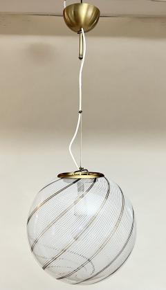  Venini Venini Chandelier Pendant in Filigrana Glass 1960 Italy - 3516813