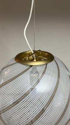  Venini Venini Chandelier Pendant in Filigrana Glass 1960 Italy - 3516819