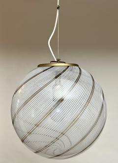  Venini Venini Chandelier Pendant in Filigrana Glass 1960 Italy - 3516822
