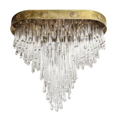  Venini Venini Exceptional Glass Teardrop Chandelier 1950s - 2694466