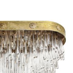  Venini Venini Exceptional Glass Teardrop Chandelier 1950s - 2694468