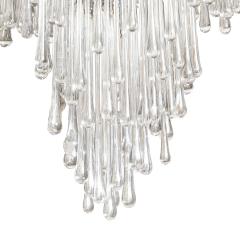  Venini Venini Exceptional Glass Teardrop Chandelier 1950s - 2694470