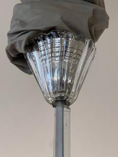  Venini Venini Italian Murano 1950s Three light Clear Glass Chandelier - 4394206