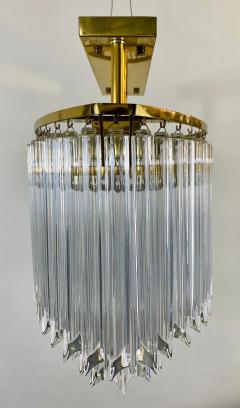  Venini Venini Mid Century Modern Murano Glass and Brass Oval Chandelier 9 Lights - 2933623