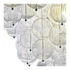  Venini Venini Murano Lattimo Glass Sphere Chandelier 1960s - 4033383