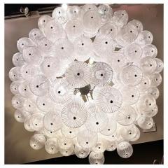  Venini Venini Murano Lattimo Glass Sphere Chandelier 1960s - 4033386