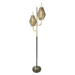  Venini Venini Poliedri Floor Lamp with Artisan Glass Shades 1958 - 1059628