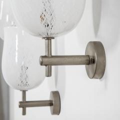  Venini Venini Set of Three Wall Lamps in Murano Glass and Chrome 50s - 2862245