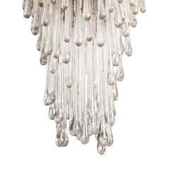  Venini Venini Stunning Glass Teardrop Chandelier 1950s - 2694437