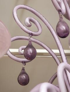  Venini Venini Style Lilac Murano Glass Chandelier - 2023956