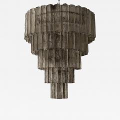  Venini Venini Style Murano Chandelier Contemporary Square Tubes in Dark Fume - 4569967