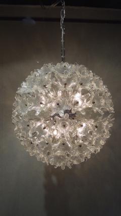  Venini Venini attribution Mid Century Murano Glass Flower Ball Sputnik Chandelier - 239097