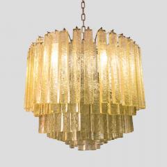  Venini Venini olive green Martellate Murano glass rod ceiling light - 4571182