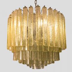  Venini Venini olive green Martellate Murano glass rod ceiling light - 4571184