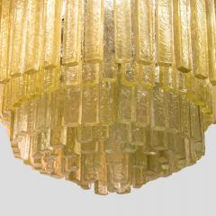  Venini Venini olive green Martellate Murano glass rod ceiling light - 4571185