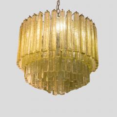  Venini Venini olive green Martellate Murano glass rod ceiling light - 4571188