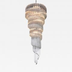  Venini Very Huge Murano Glass Spiral Chandelier in the Manner of Venini - 560850