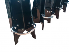  Verano Verano Space Age 5 Black Folded Lucite Acrylic Swivel Bar Stools 1970s Originals - 2555952