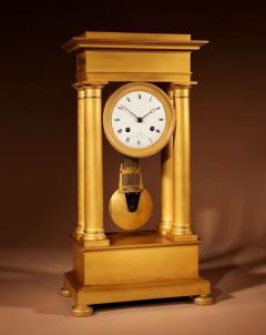  Verdi re Interesting French Charles X very fine original gilded portico clock circa 1830 - 3264656