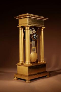  Verdi re Interesting French Charles X very fine original gilded portico clock circa 1830 - 3264692