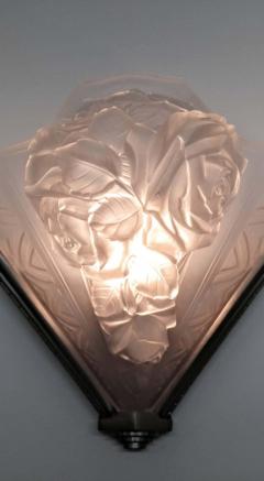  Verdun Pair of French Art Deco Wall Sconces signed by Verdun - 3942357