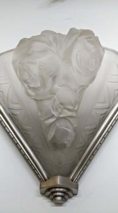  Verdun Pair of French Art Deco Wall Sconces signed by Verdun - 3942358