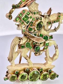  Verdura Fulco Di Verdura Bone sculpture Man Riding Horse attributed  - 3882556