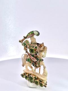  Verdura Fulco Di Verdura Bone sculpture Man Riding Horse attributed  - 3882557