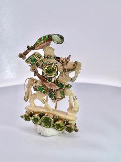  Verdura Fulco Di Verdura Bone sculpture Man Riding Horse attributed  - 3882562