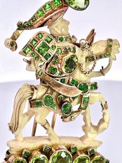  Verdura Fulco Di Verdura Bone sculpture Man Riding Horse attributed  - 3882563