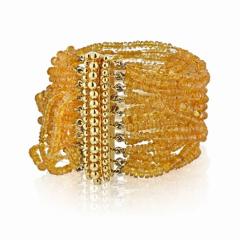  Verdura VERDURA 18K YELLOW GOLD MULTI BEAD CITRINE STRING BRACELET - 1743623