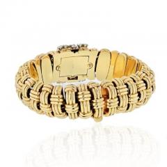  Verdura VERDURA 1950S 14K YELLOW GOLD LINK 4 50 CARAT DIAMOND WATCH AND BRACELET - 1858418