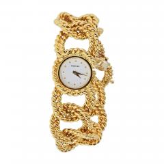  Verdura Verdura 18K Yellow Gold Twisted Rope Link Round Dial Watch - 4512262
