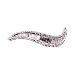  Verdura Verdura Baguette and Round Diamonds Brooch Pin 10 Carat TDW - 2700718