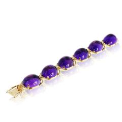  Verdura Verdura Pebble 18K Yellow Gold Amethyst One Line Bracelet - 4596787