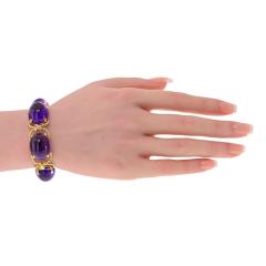  Verdura Verdura Pebble 18K Yellow Gold Amethyst One Line Bracelet - 4596788