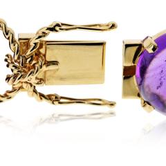  Verdura Verdura Pebble 18K Yellow Gold Amethyst One Line Bracelet - 4596791